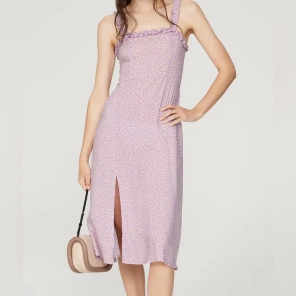 3 Louna Dresses (Size: 2 Smalls And 1 Large) Elegant Lavender Floral Chemise